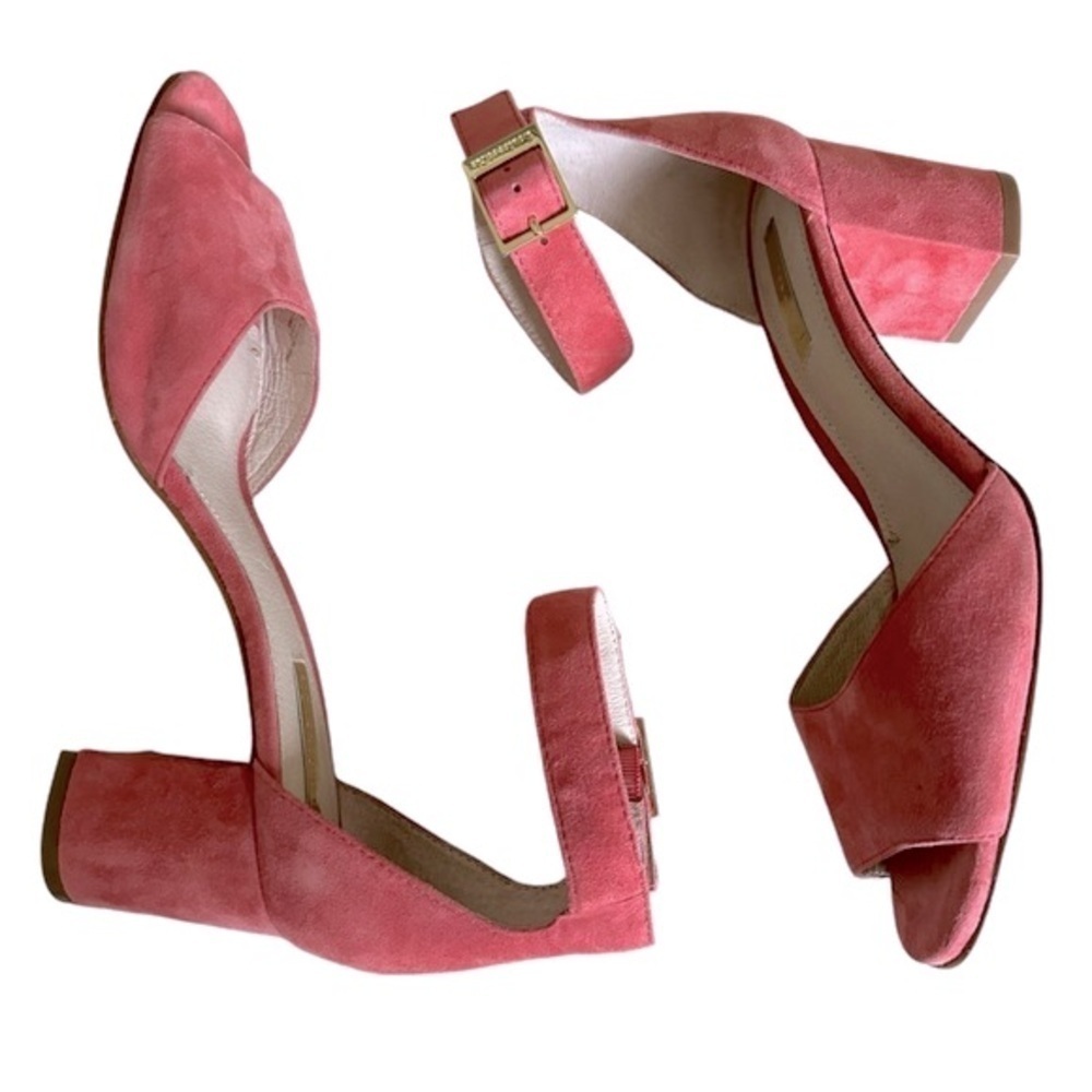 LOUISE ET CIE KARISA ANKLE CUFF PINK SUEDE BLOCK HEEL SIZE 7.5 - Picture 4 of 13